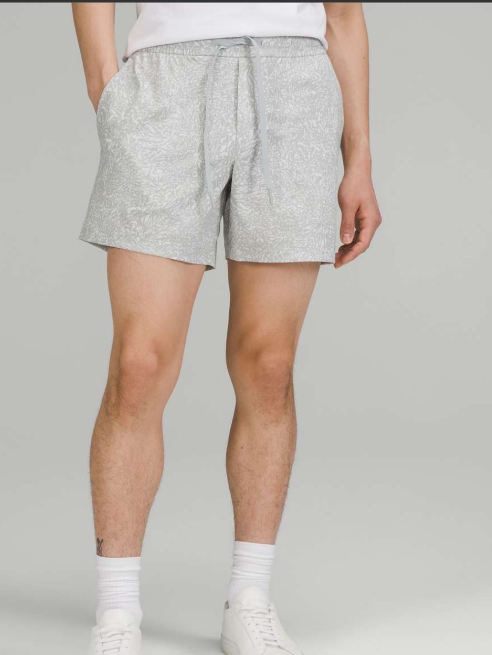 lululemon Bowline Short 5" Crunch Max Vapor Seal Grey size Small
